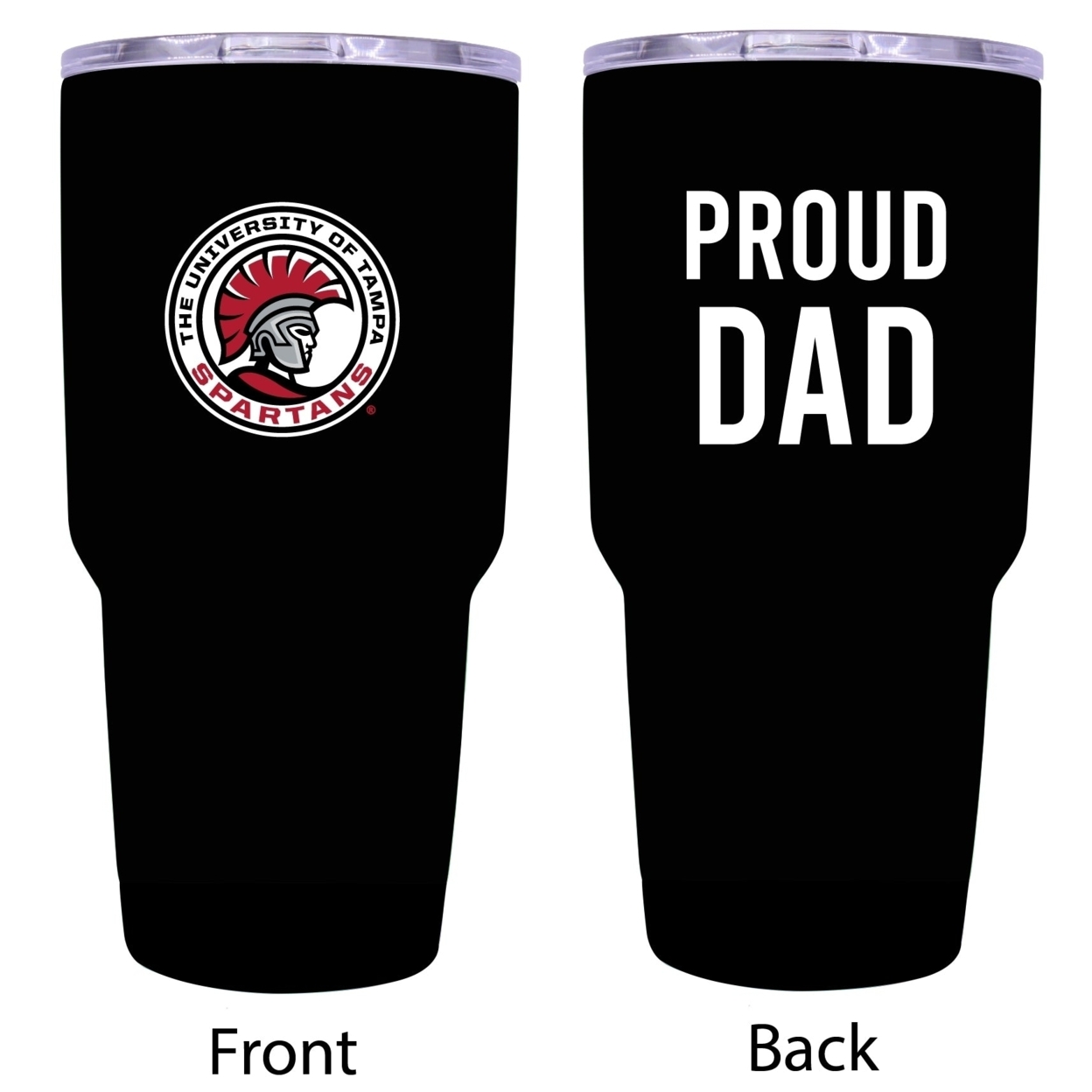 University Of Tampa Spartans Proud Dad 24 Oz Insulated Stainless Steel Tumblers Choose Your Color.