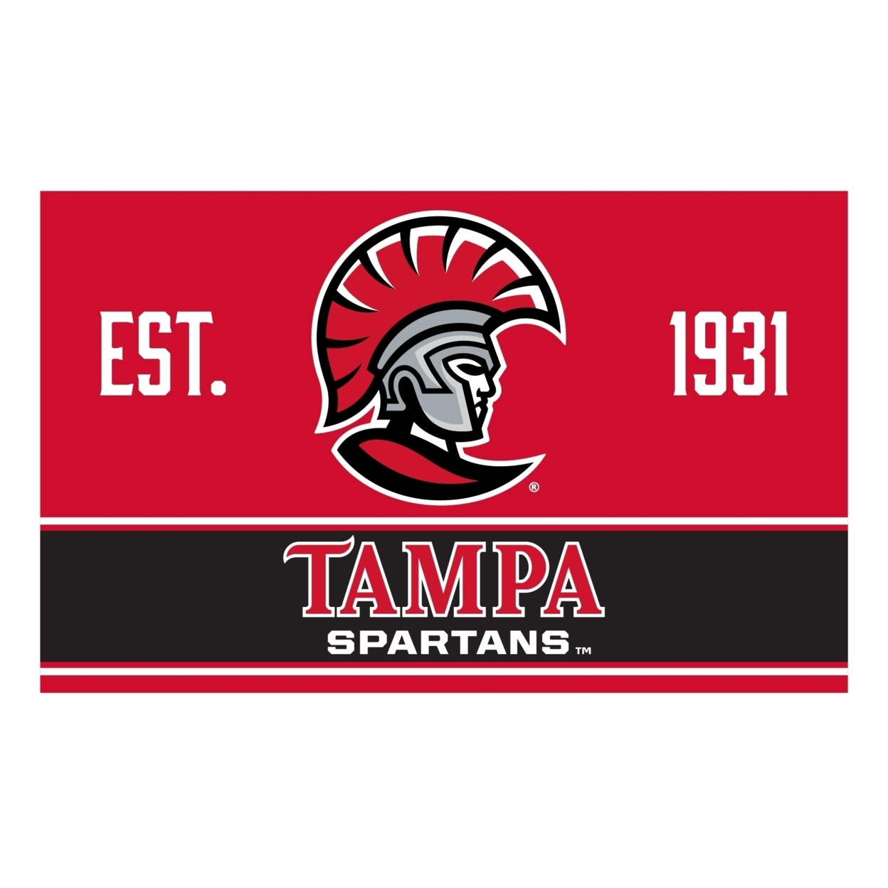 University Of Tampa Spartans Wood Sign With Frame