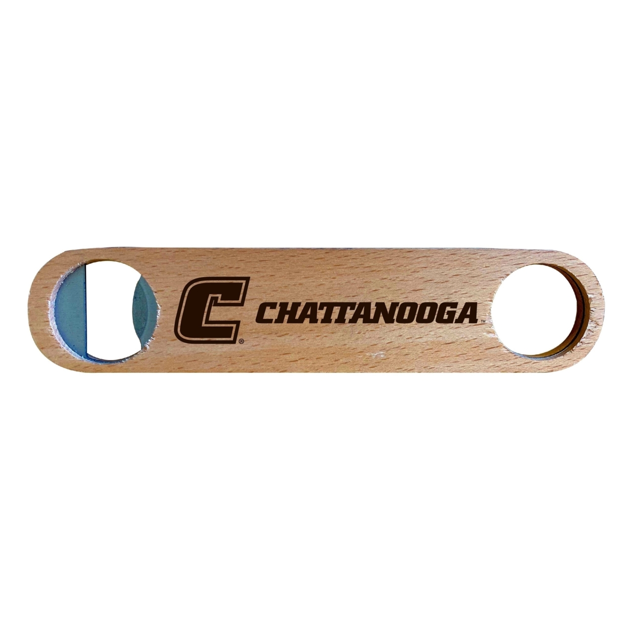 University Of Tennessee At Chattanooga Laser Etched Wooden Bottle Opener College Logo Design