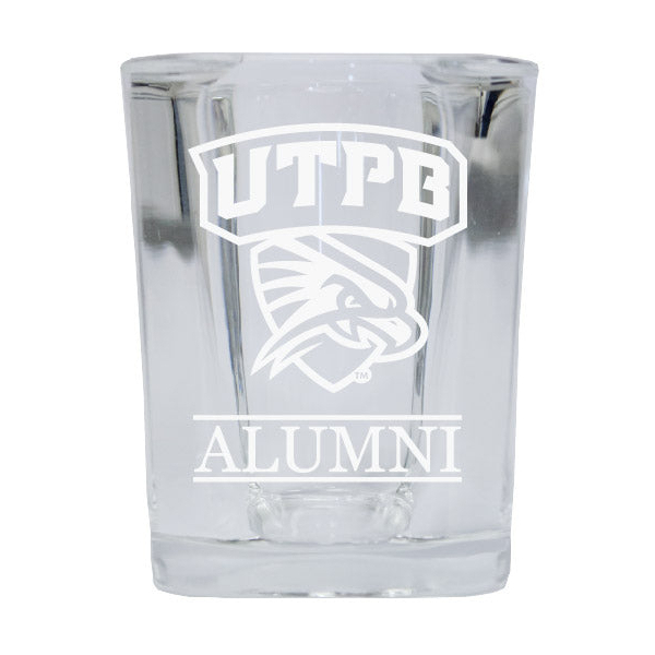 University Of Texas Of The Permian Basin Alumni Etched Square Shot Glass