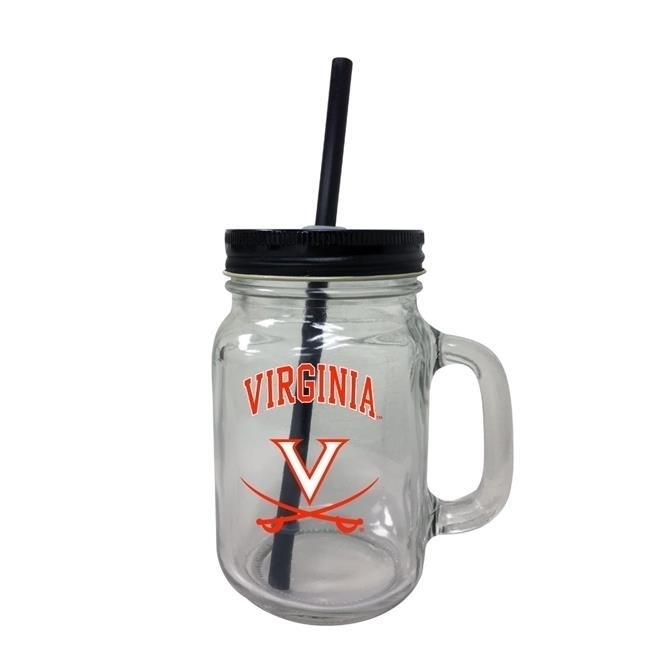 University Of Virginia Cavaliers Mason Jar Glass