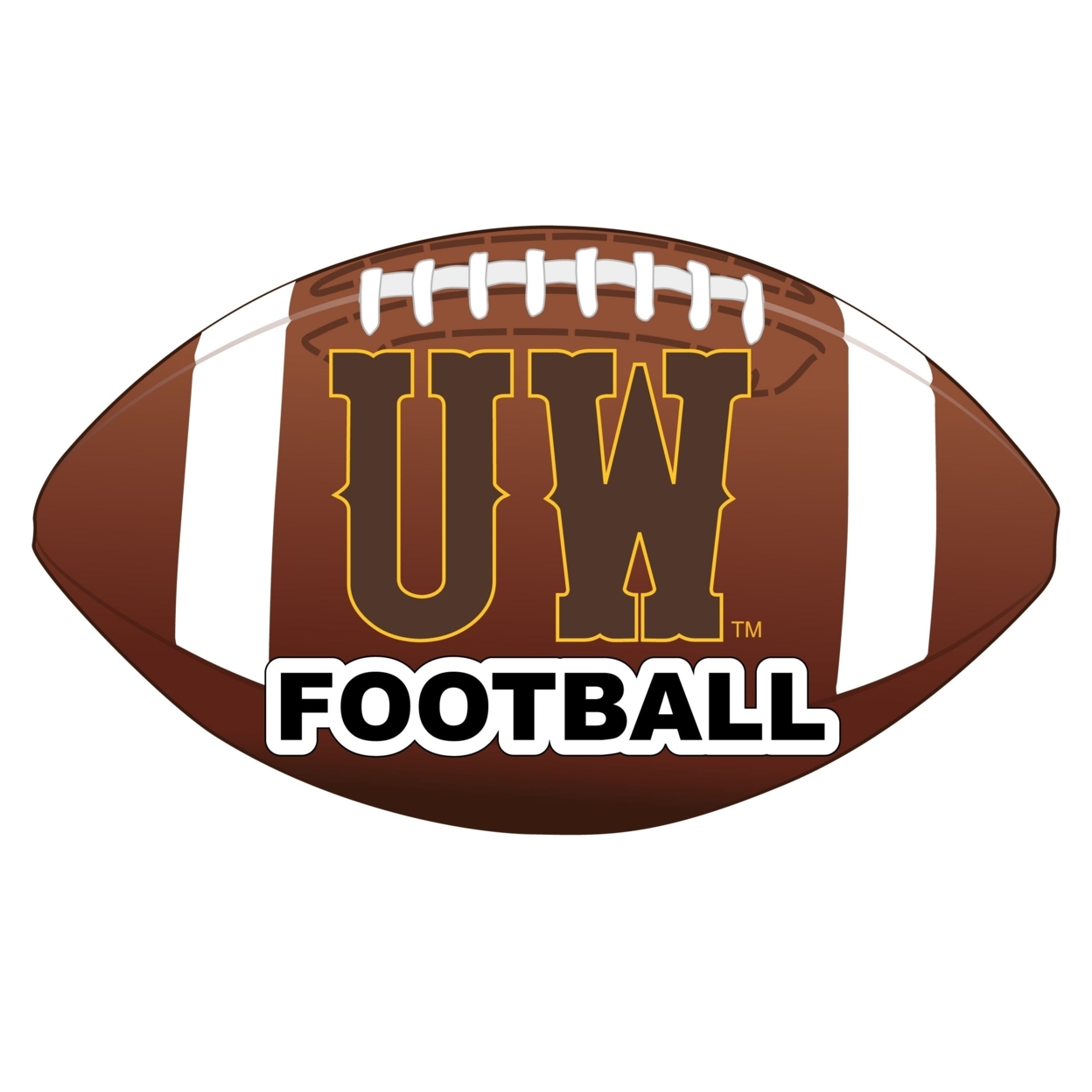 University Of Wyoming 4-Inch NCAA Football Vinyl Decal Sticker