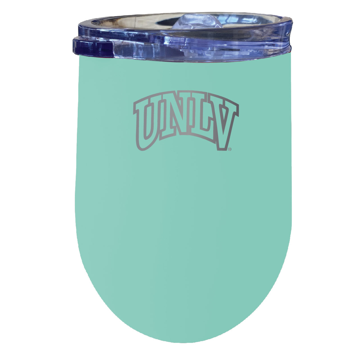 UNLV Rebels 12 Oz Etched Insulated Wine Stainless Steel Tumbler - Choose Your Color - Seafoam