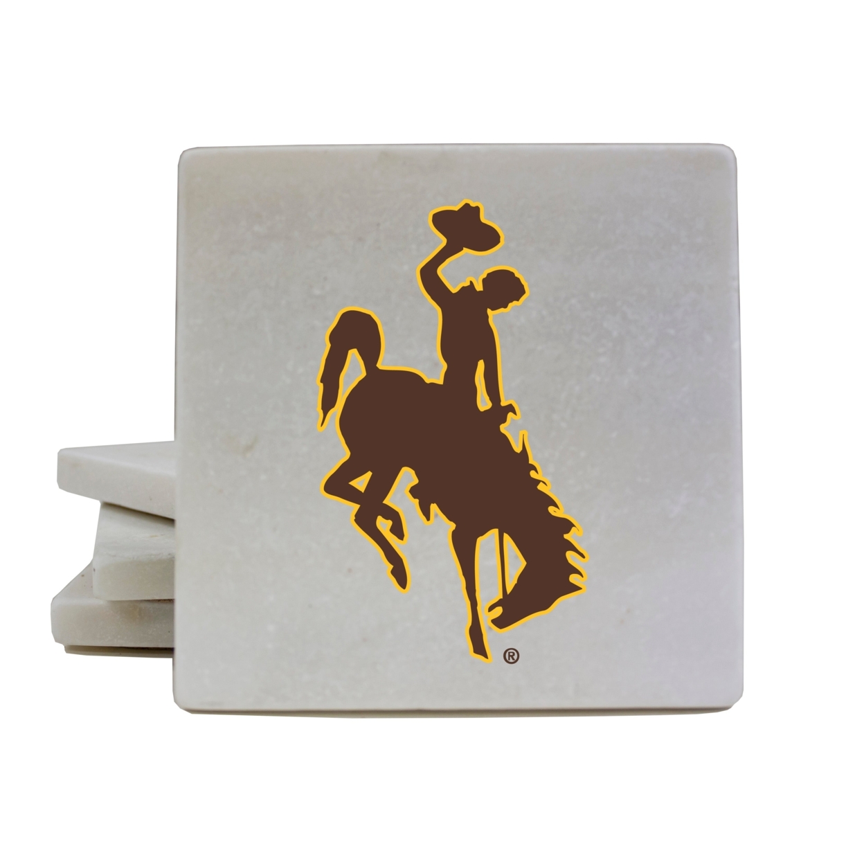 University Of Wyoming Coasters Choice Of Marble Of Acrylic - Marble (4-Pack)