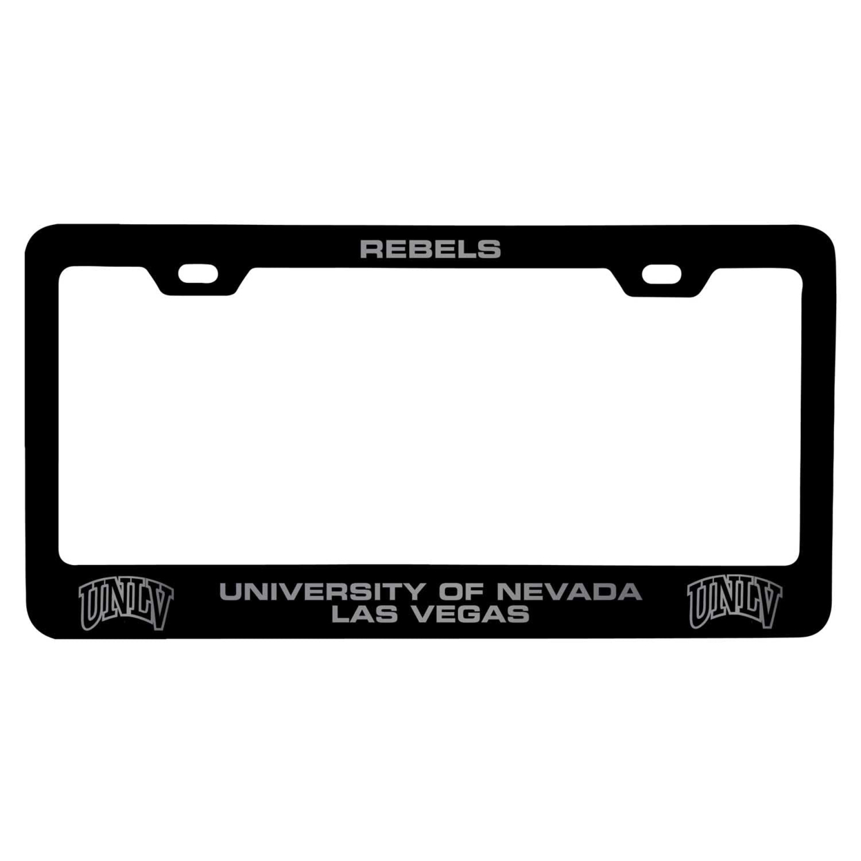 UNLV Rebels Laser Engraved Metal License Plate Frame - Choose Your Color - Black