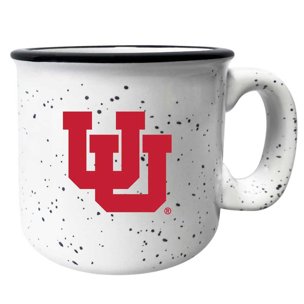 Utah Utes Speckled Ceramic Camper Coffee Mug - Choose Your Color - White
