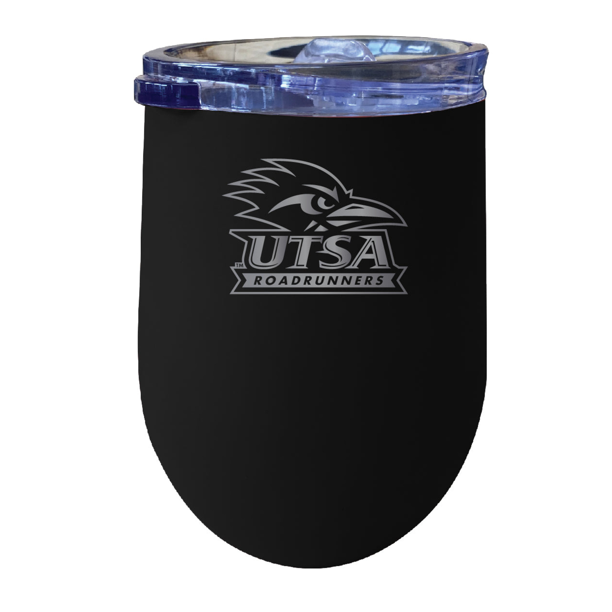UTSA Road Runners 12 Oz Etched Insulated Wine Stainless Steel Tumbler - Choose Your Color - Black