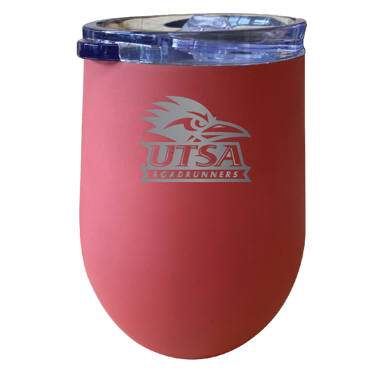 UTSA Road Runners 12 Oz Etched Insulated Wine Stainless Steel Tumbler - Choose Your Color - White