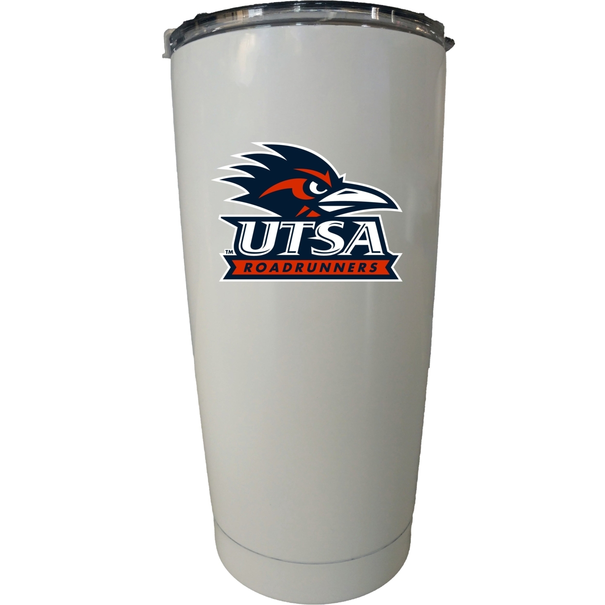 UTSA Road Runners 16 Oz Choose Your Color Insulated Stainless Steel Tumbler Glossy Brushed Finish - White