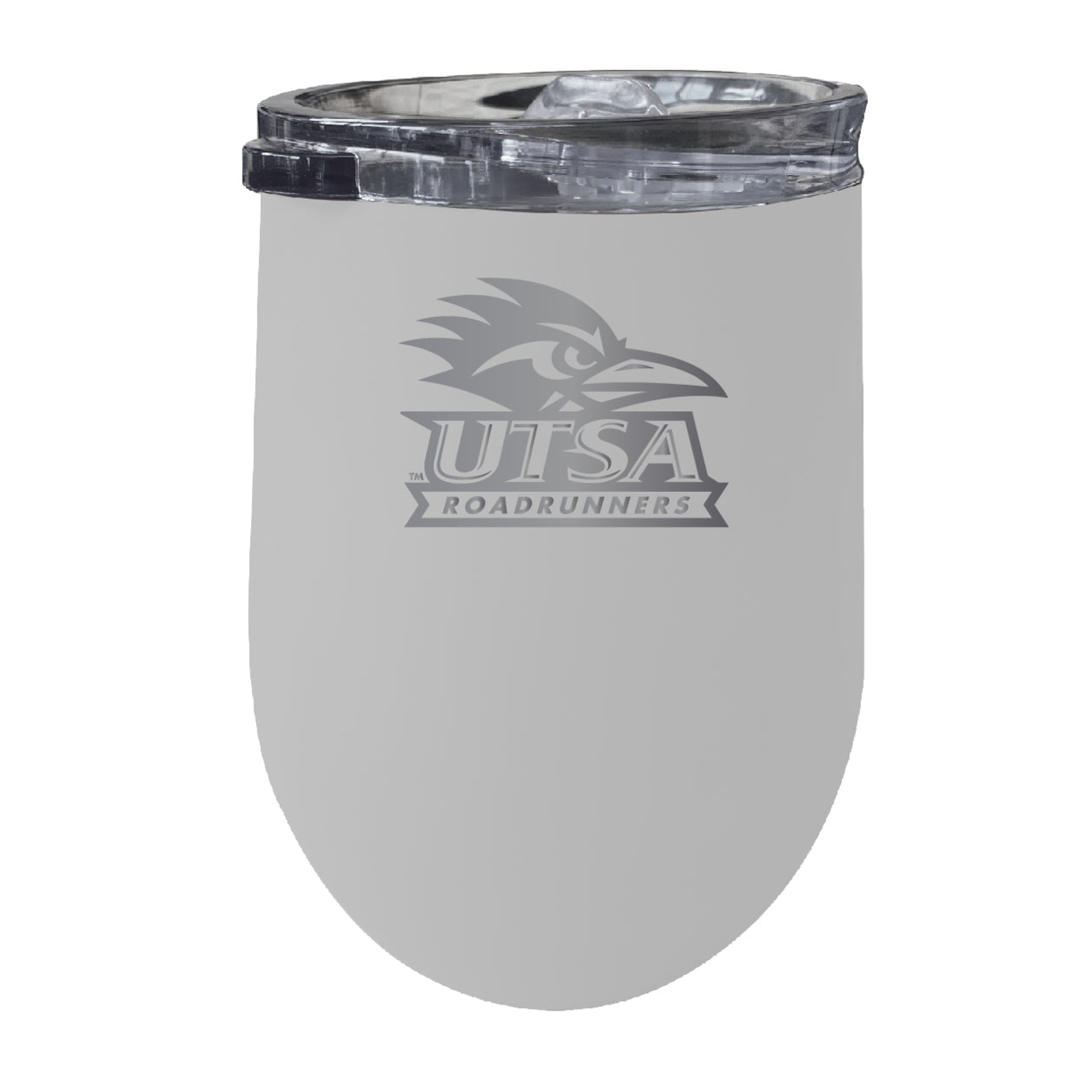 UTSA Road Runners 12 Oz Etched Insulated Wine Stainless Steel Tumbler - Choose Your Color - White