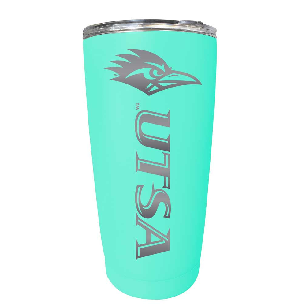 UTSA Road Runners Etched 16 Oz Stainless Steel Tumbler (Choose Your Color) - Seafoam