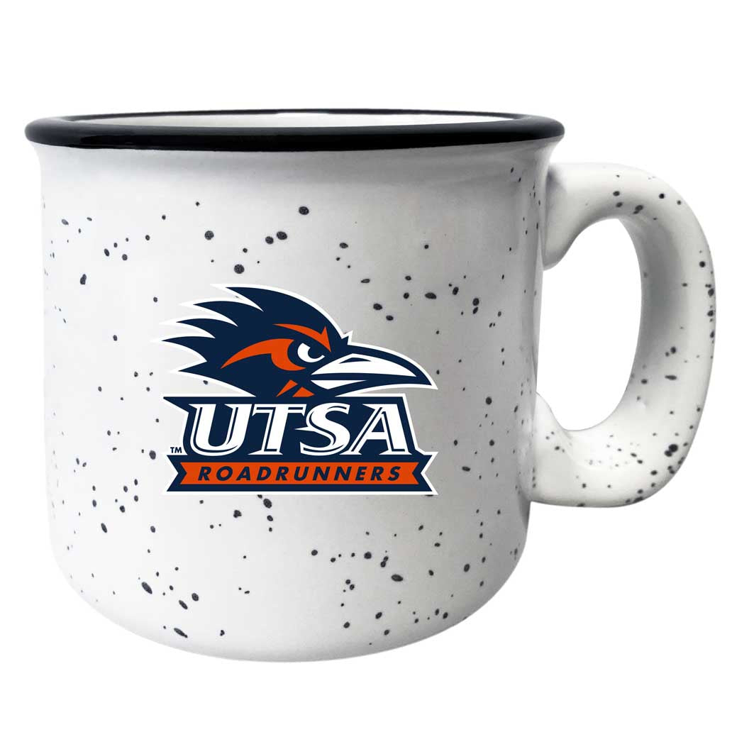 UTSA Road Runners Speckled Ceramic Camper Coffee Mug - Choose Your Color - White