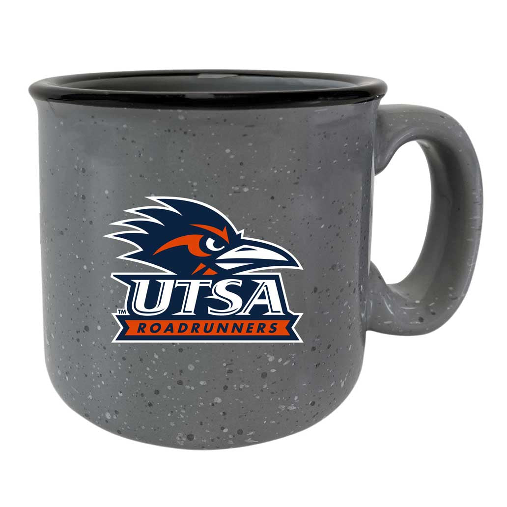 UTSA Road Runners Speckled Ceramic Camper Coffee Mug - Choose Your Color - Gray