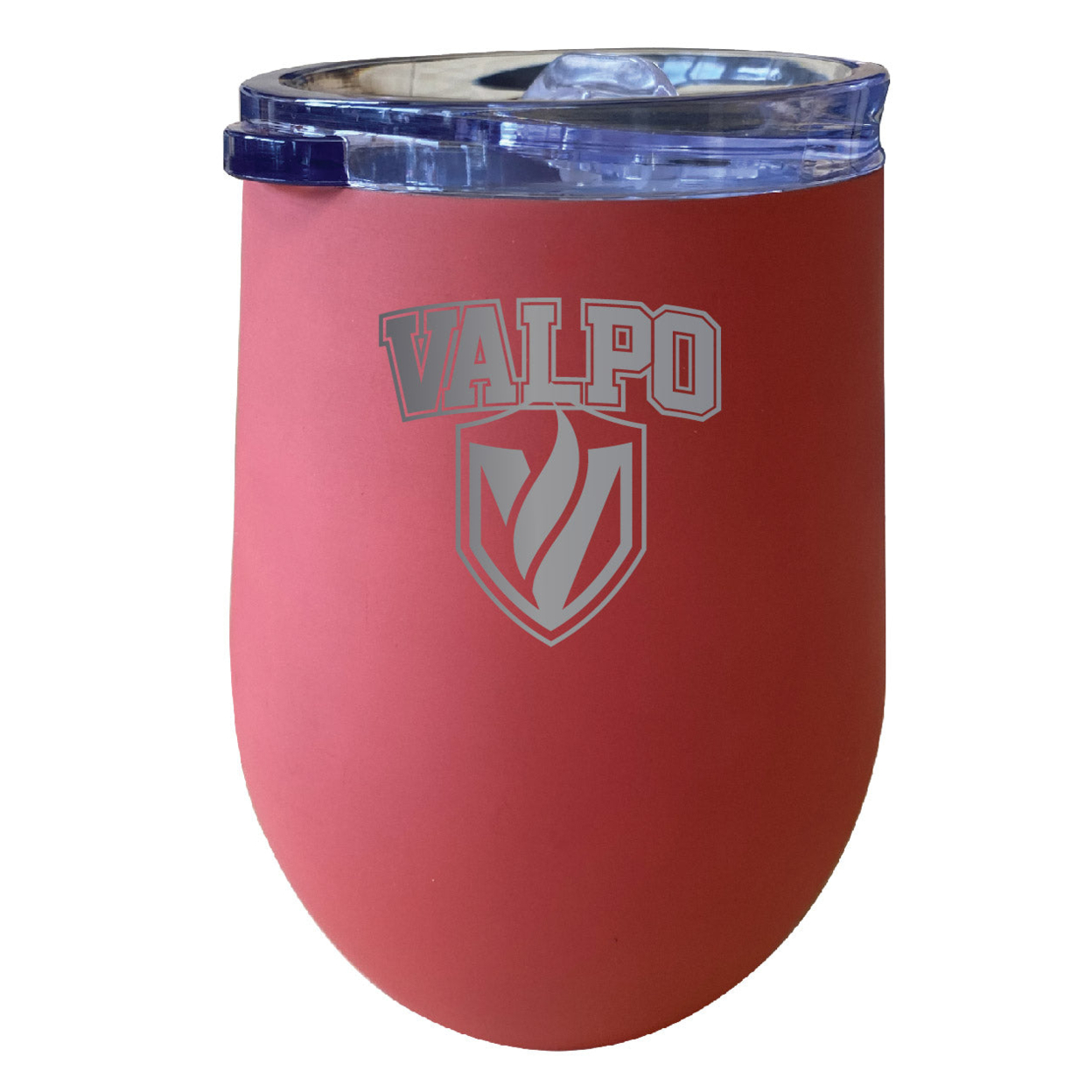 Valparaiso University 12 Oz Etched Insulated Wine Stainless Steel Tumbler - Choose Your Color - White