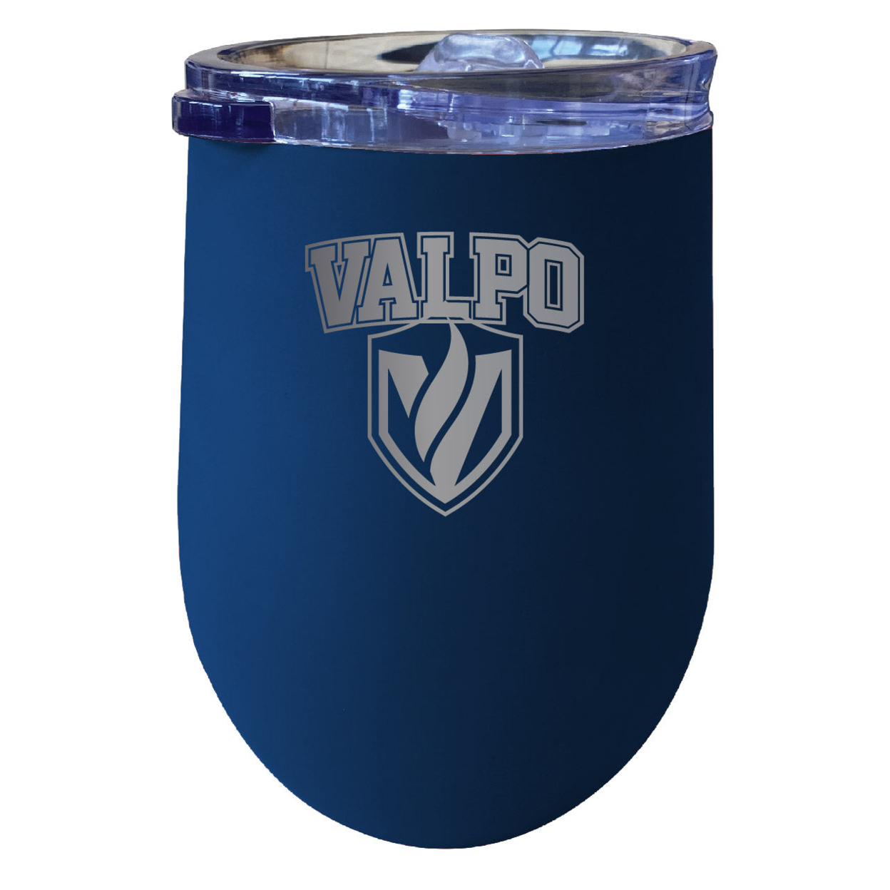 Valparaiso University 12 Oz Etched Insulated Wine Stainless Steel Tumbler - Choose Your Color - Black