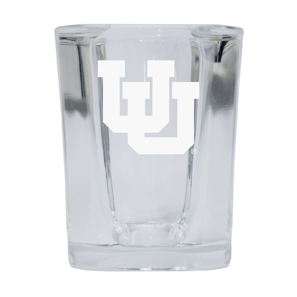 Utah Utes 2 Ounce Square Shot Glass Laser Etched Logo Design