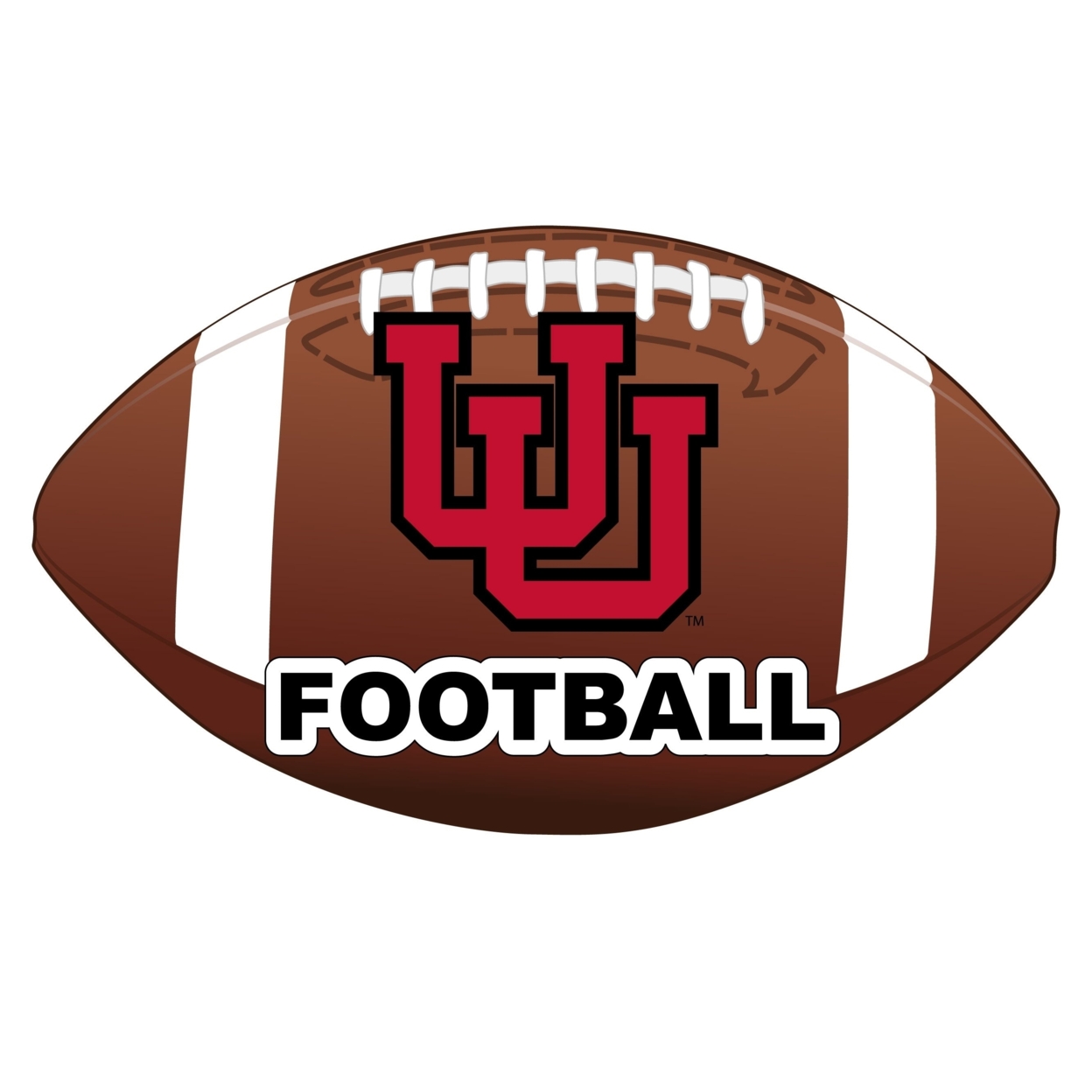 Utah Utes 4-Inch NCAA Football Vinyl Decal Sticker