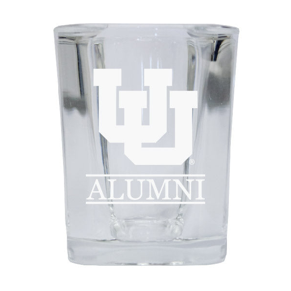 Utah Utes Alumni Etched Square Shot Glass
