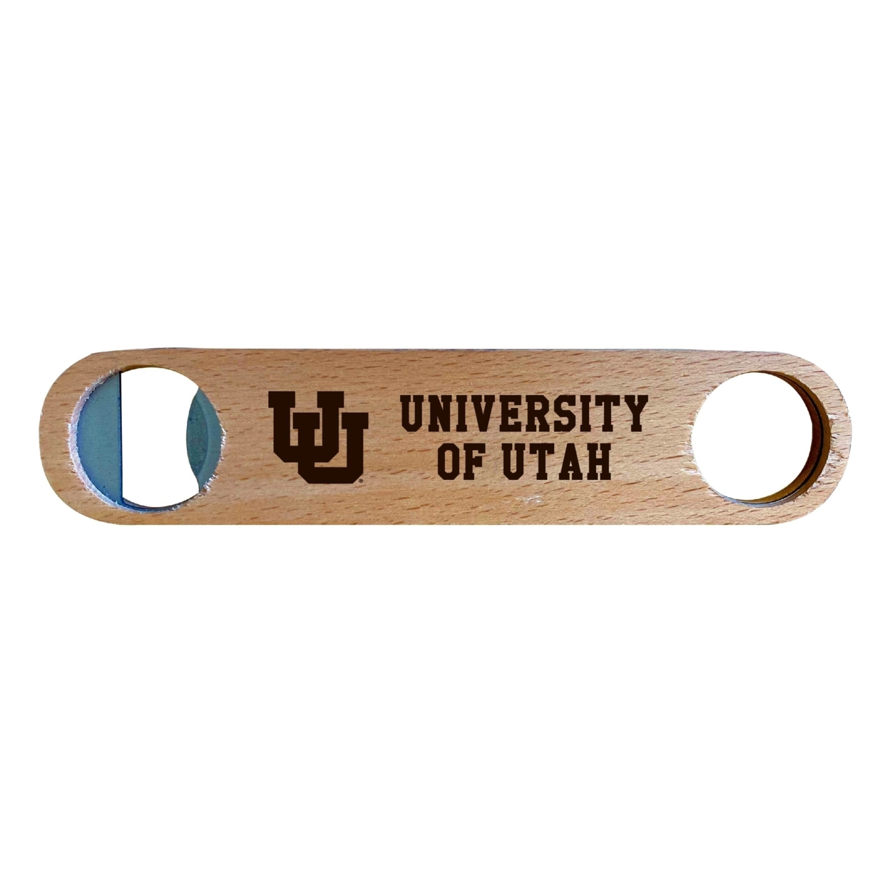 Utah Utes Laser Etched Wooden Bottle Opener College Logo Design