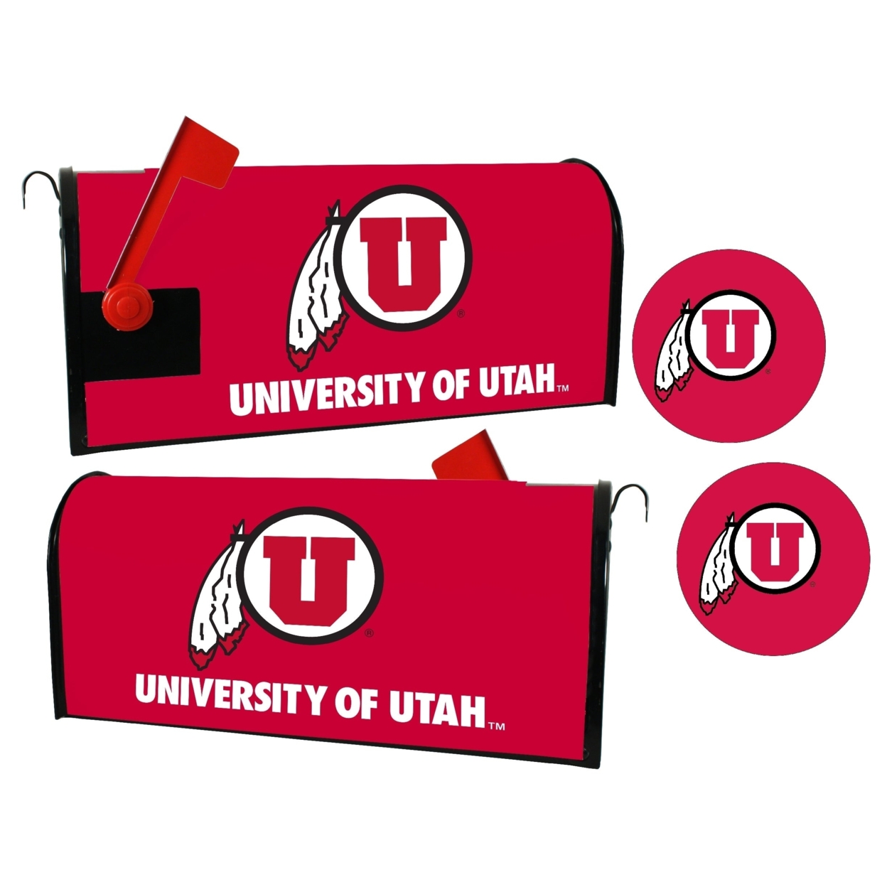 Utah Utes Magnetic Mailbox Cover & Sticker Set