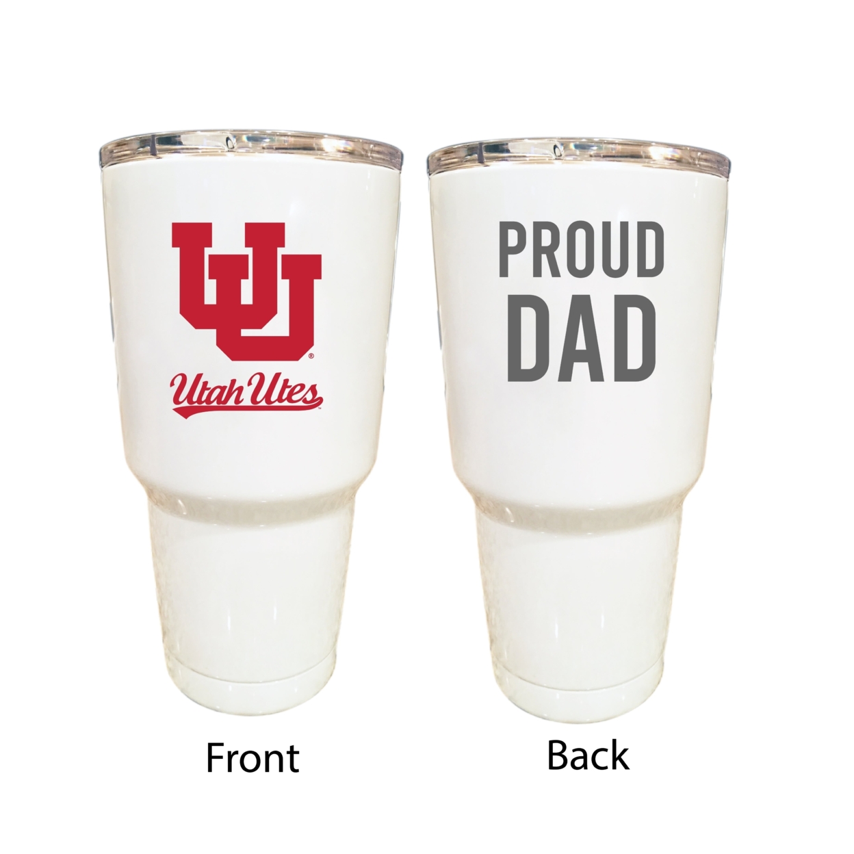 Utah Utes Proud Dad 24 Oz Insulated Stainless Steel Tumblers Choose Your Color.