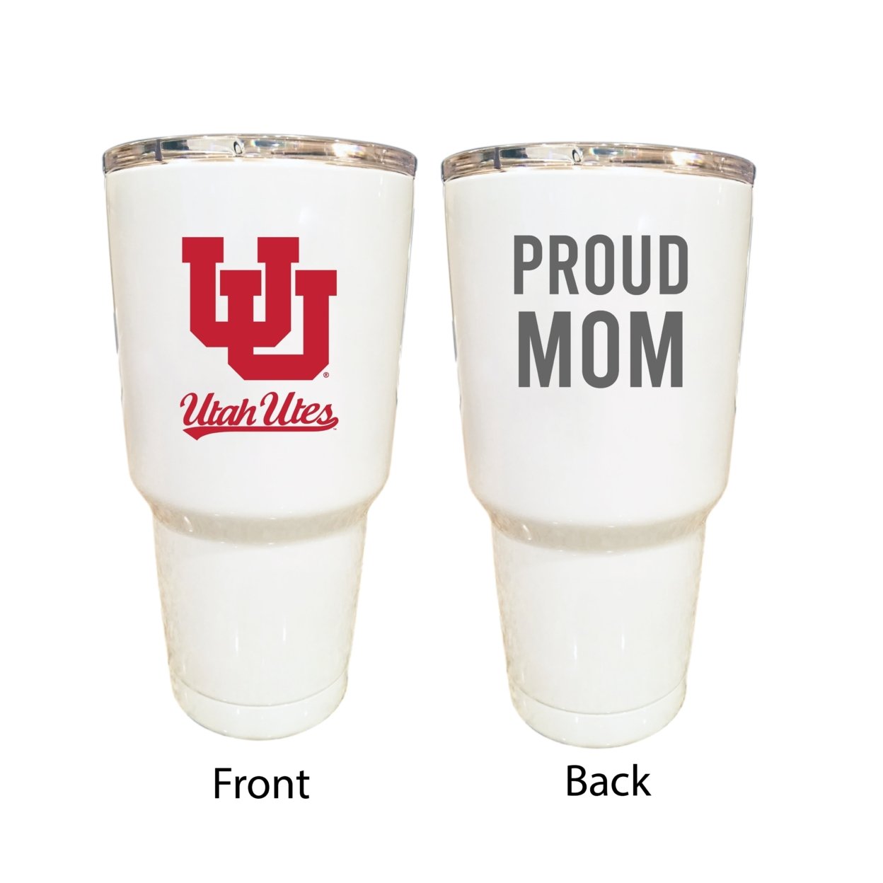 Utah Utes Proud Mom 24 Oz Insulated Stainless Steel Tumblers Choose Your Color.