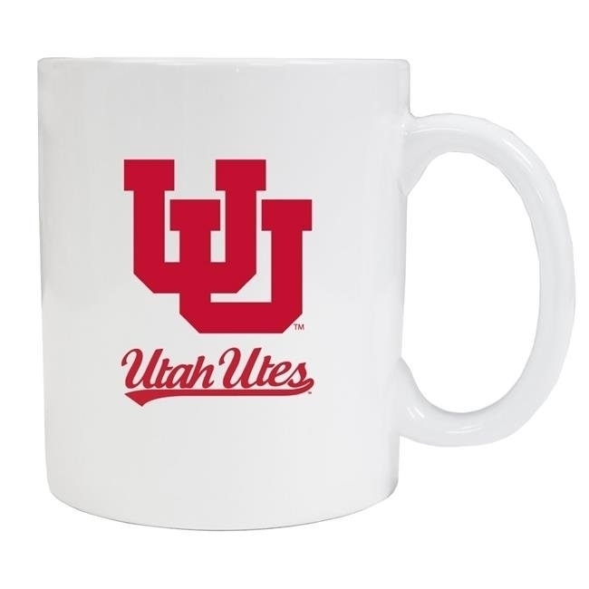 Utah Utes White Ceramic Mug 2-Pack (White).