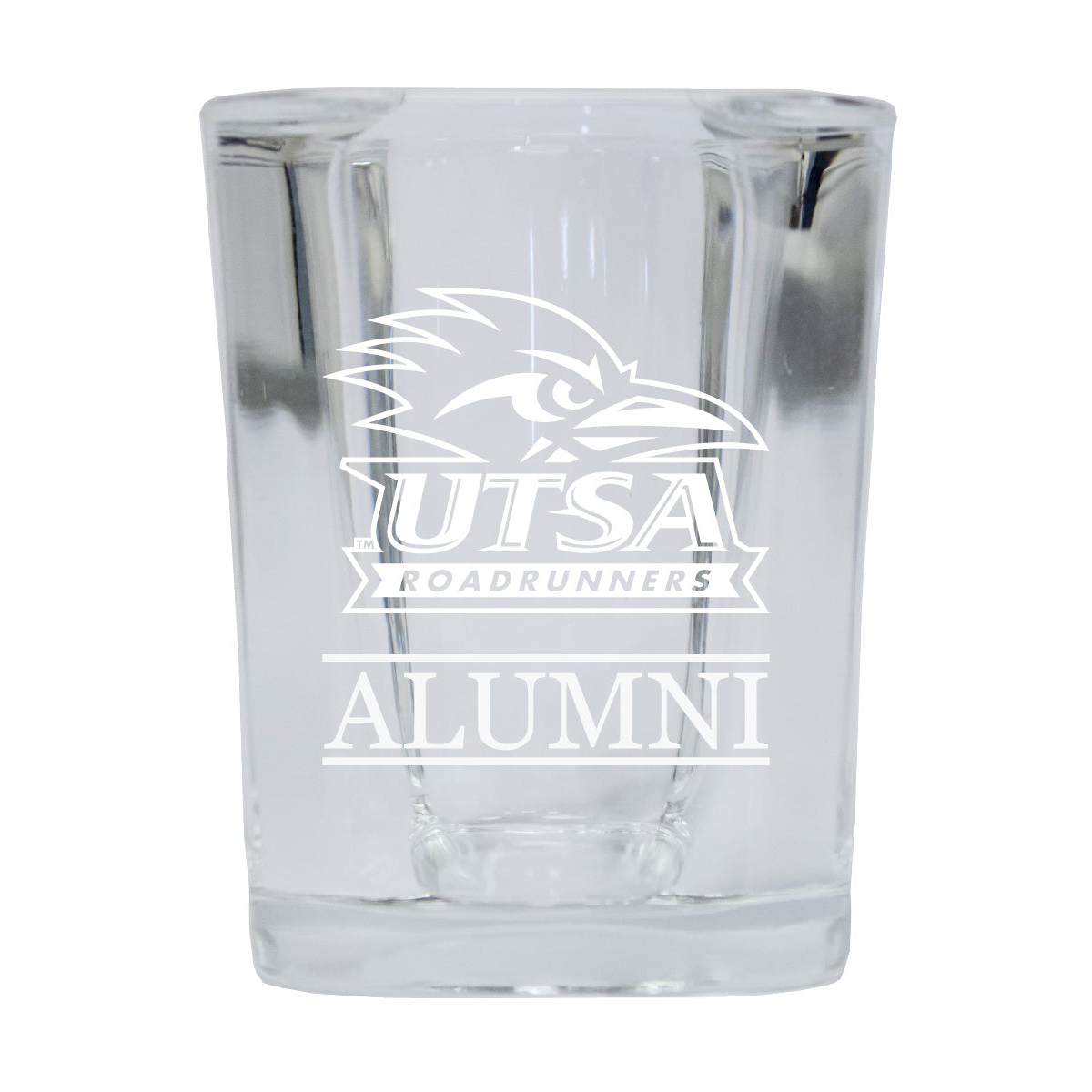 UTSA Road Runners Alumni Etched Square Shot Glass