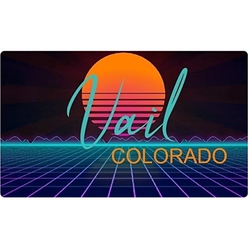 Vail Colorado 4 X 2.25-Inch Fridge Magnet Retro Neon Design