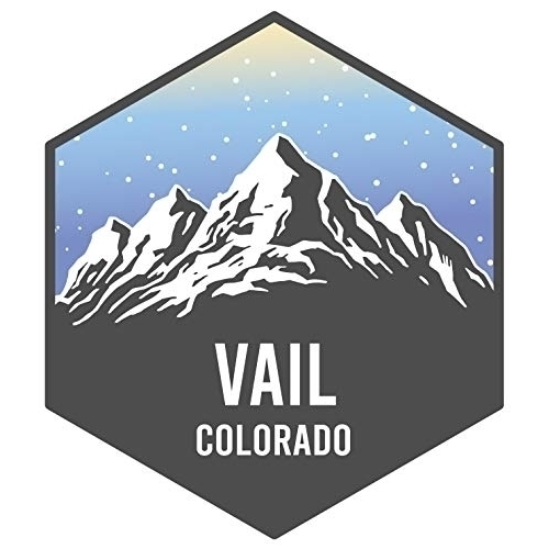 Vail Colorado Ski Adventures Souvenir 4 Inch Vinyl Decal Sticker 4-Pack