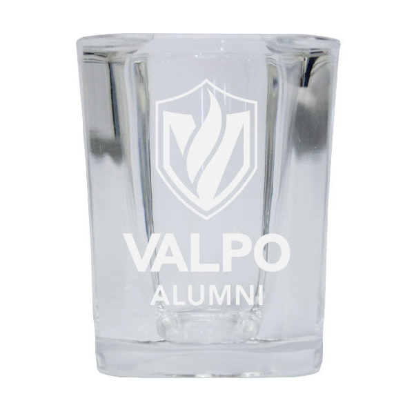 Valparaiso University Alumni Etched Square Shot Glass