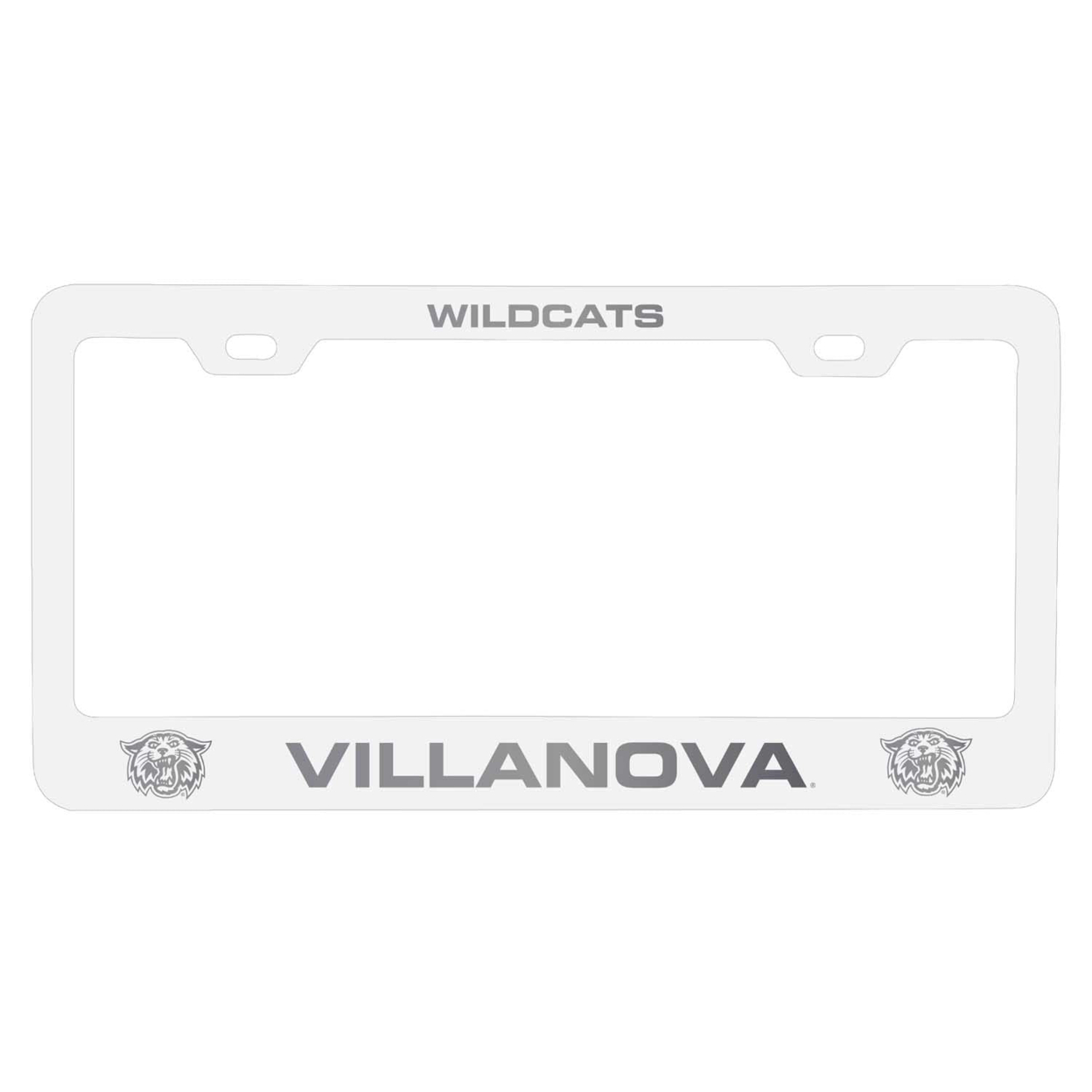 Villanova Wildcats Etched Metal License Plate Frame Choose Your Color