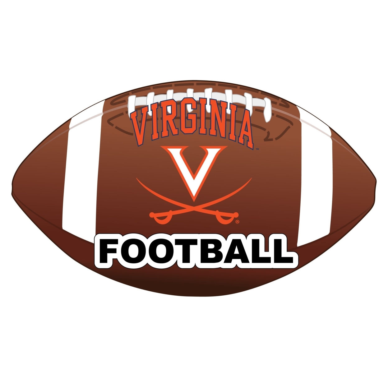 Virginia Cavaliers 4-Inch NCAA Football Vinyl Decal Sticker