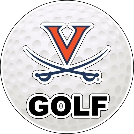 Virginia Cavaliers 4-Inch Round Golf Ball Vinyl Decal Sticker