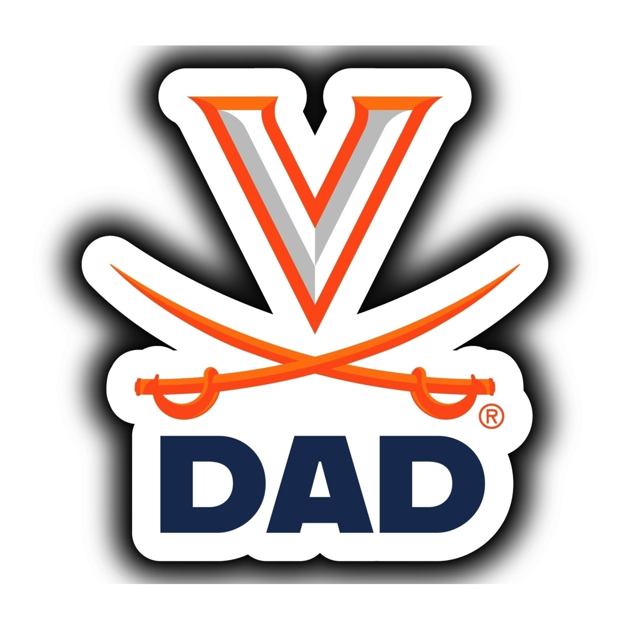 Virginia Cavaliers 4-Inch Proud Dad Die Cut Decal