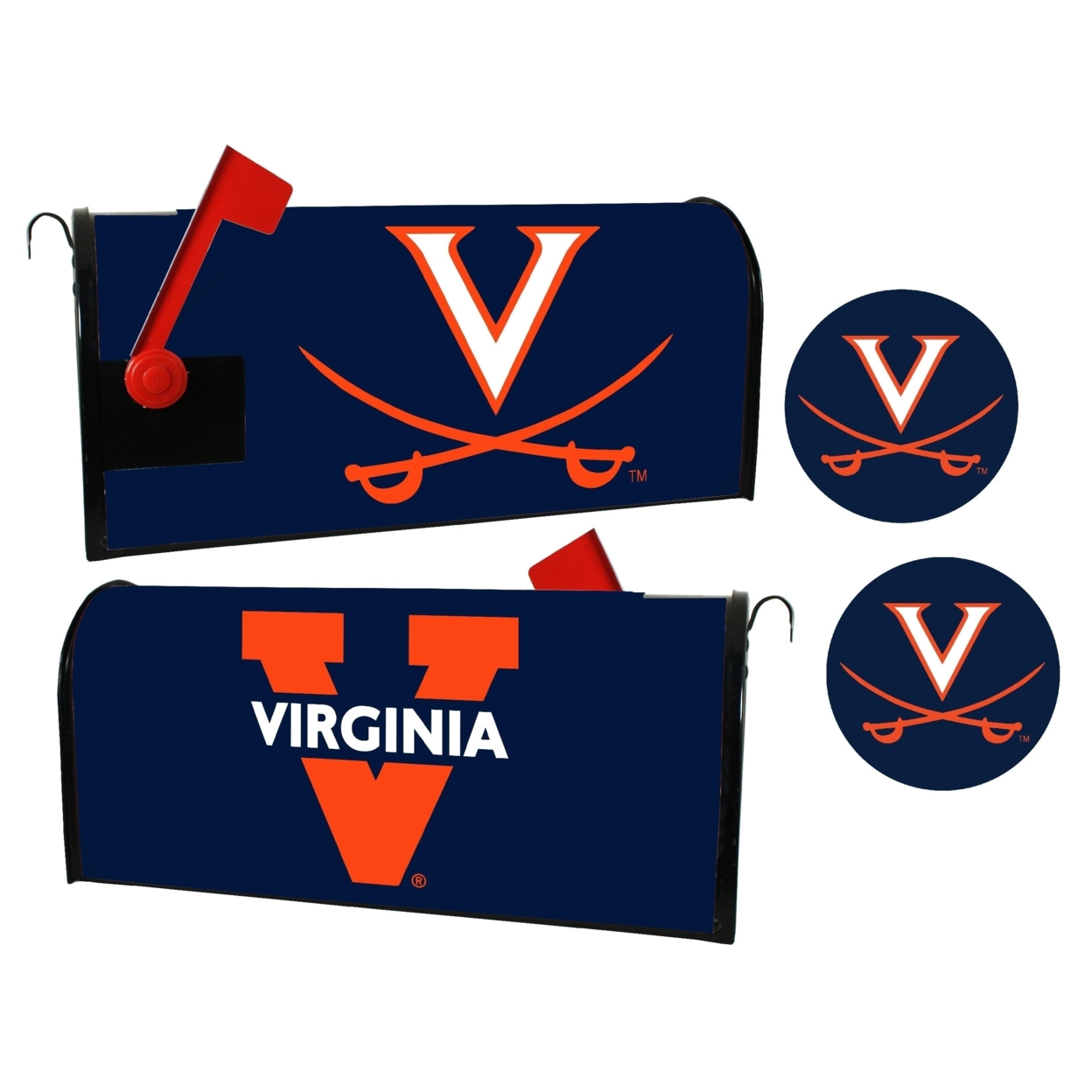 Virginia Cavaliers Magnetic Mailbox Cover & Sticker Set