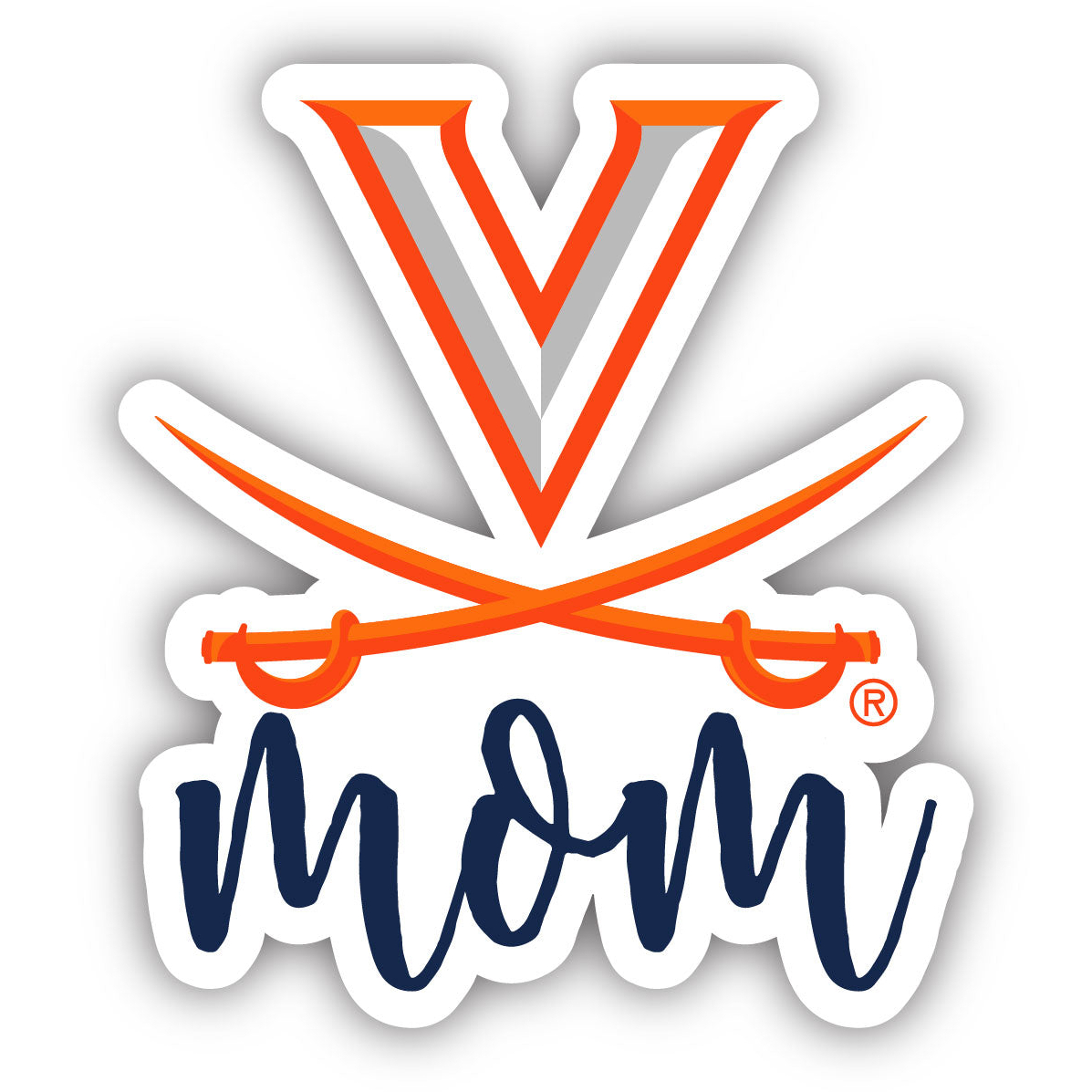 Virginia Cavaliers Proud Mom 4-Inch Die Cut Decal