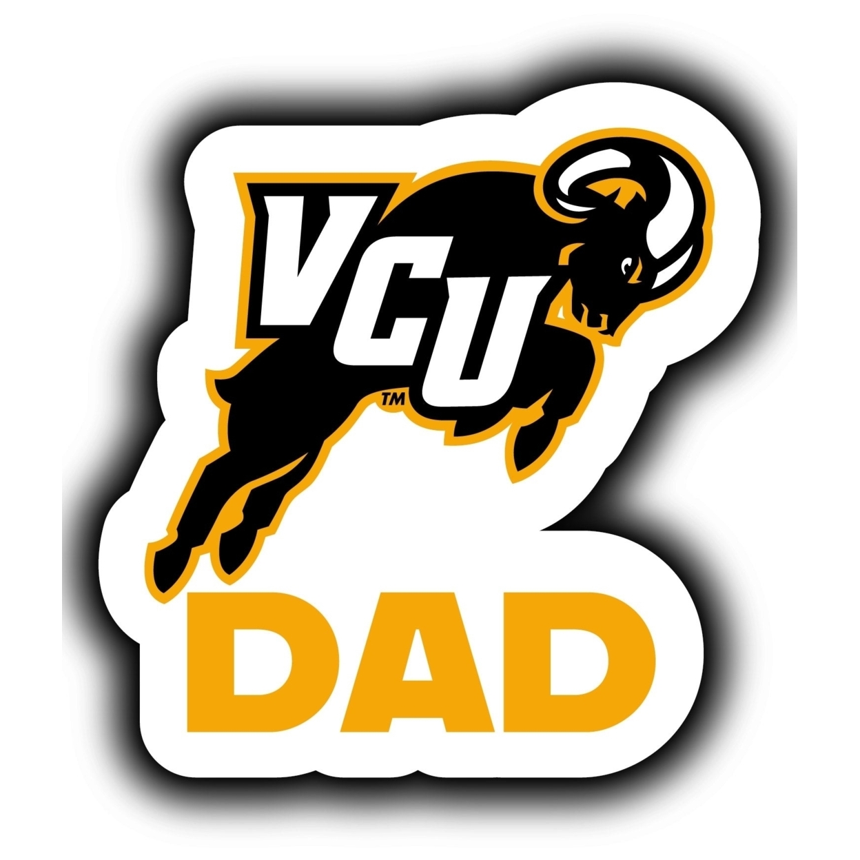 Virginia Commonwealth 4-Inch Proud Dad Die Cut Decal
