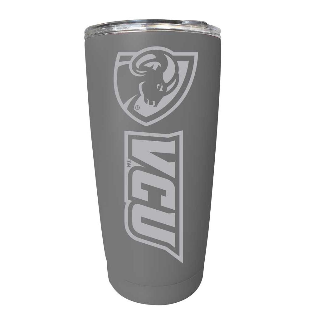Virginia Commonwealth Etched 16 Oz Stainless Steel Tumbler (Gray)