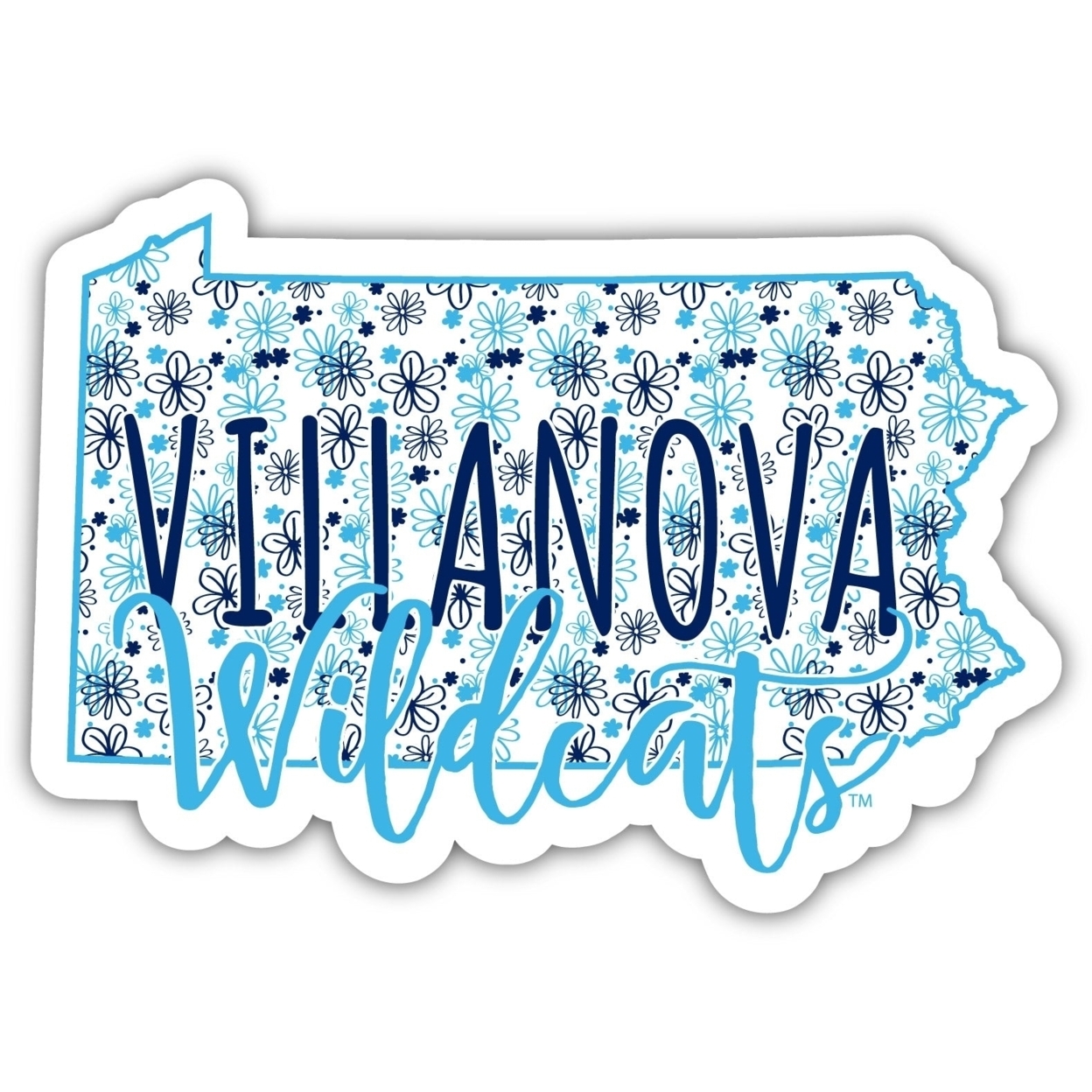 Virginia Commonwealth Floral State Die Cut Decal 4-Inch