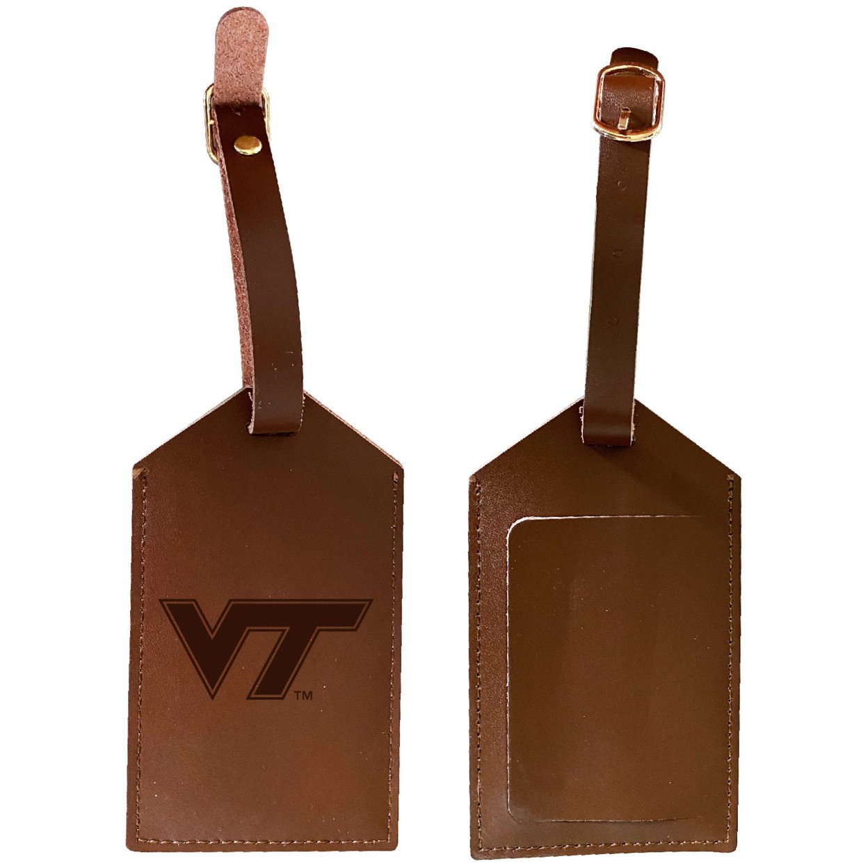 Virginia Commonwealth Leather Luggage Tag Engraved