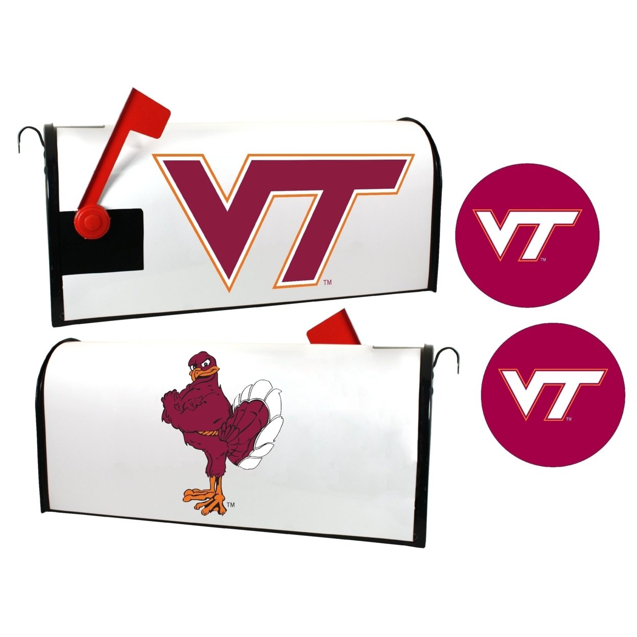 Virginia Polytechnic Institute VT Hokies Magnetic Mailbox Cover & Sticker Set