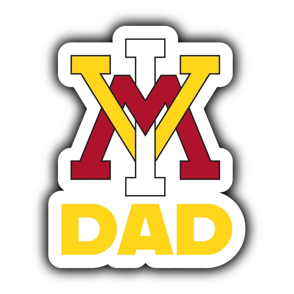 VMI Keydets 4-Inch Proud Dad Die Cut Decal