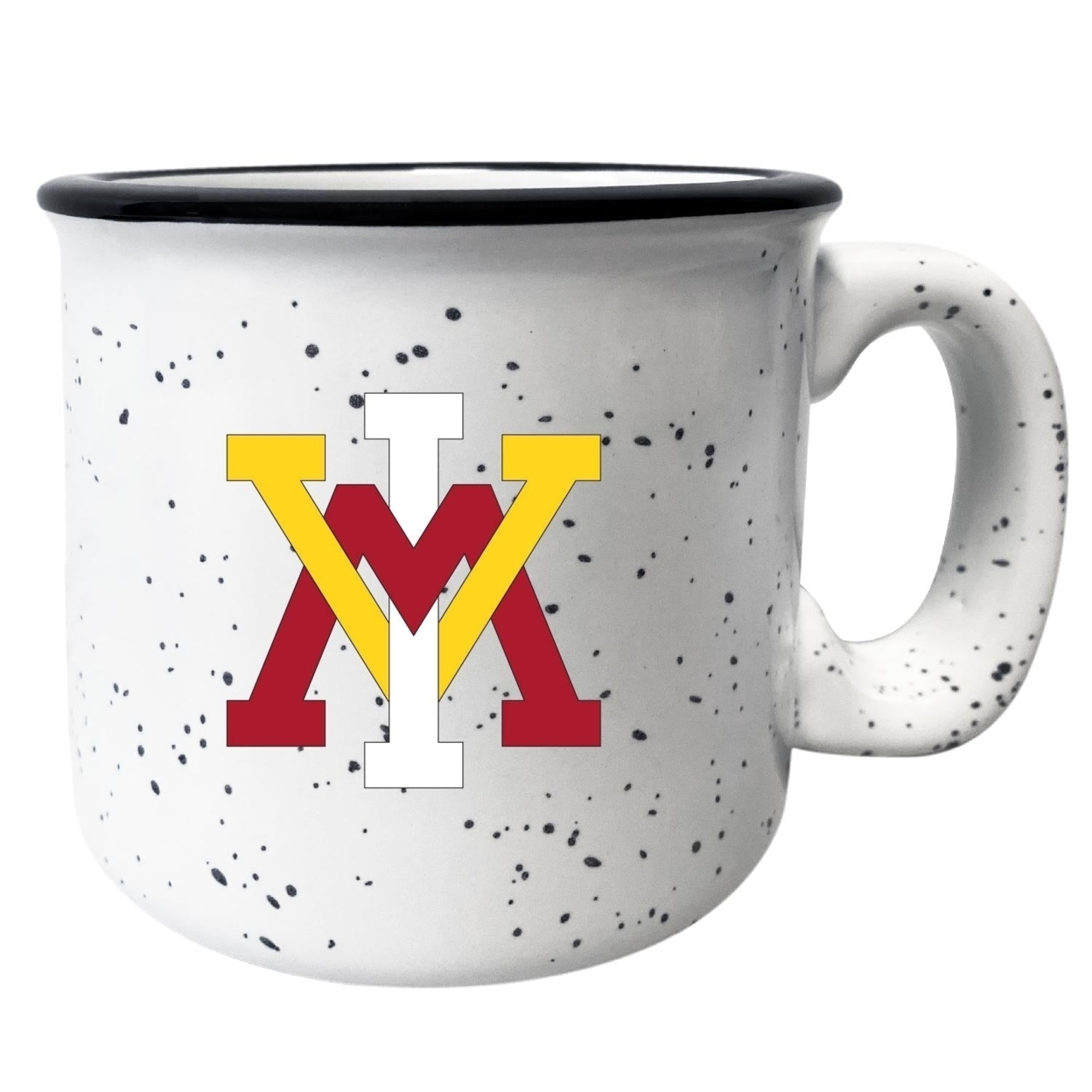 VMI Keydets 8 Oz Speckled Ceramic Camper Coffee Mug White (White).