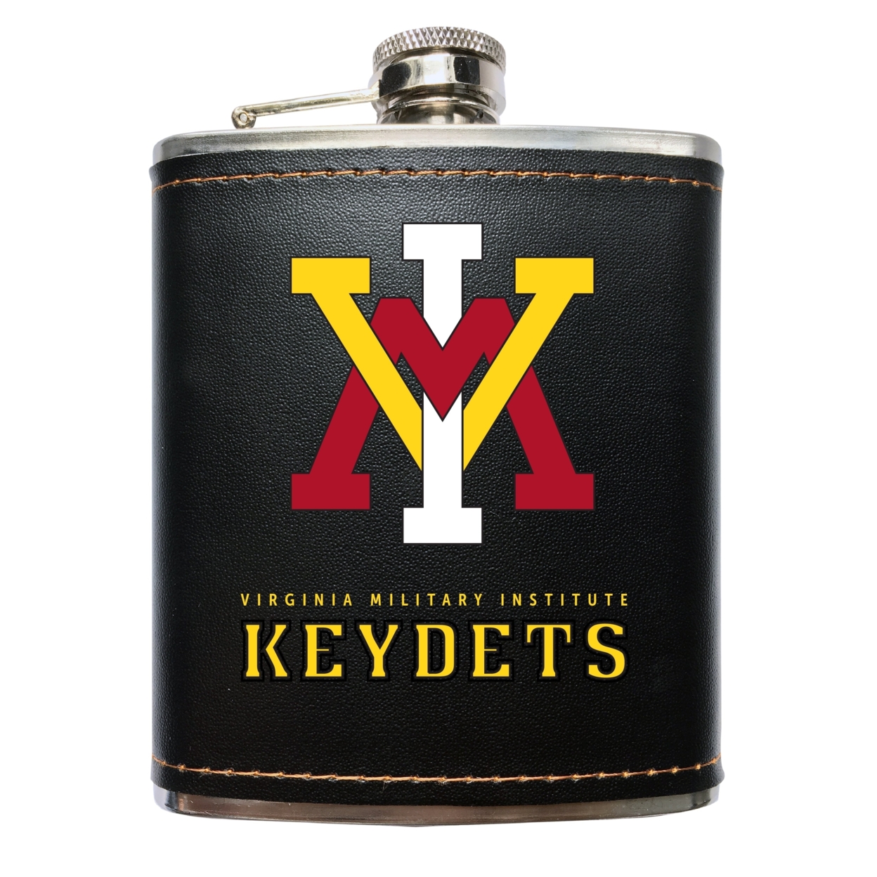 VMI Keydets Black Stainless Steel 7 Oz Flask