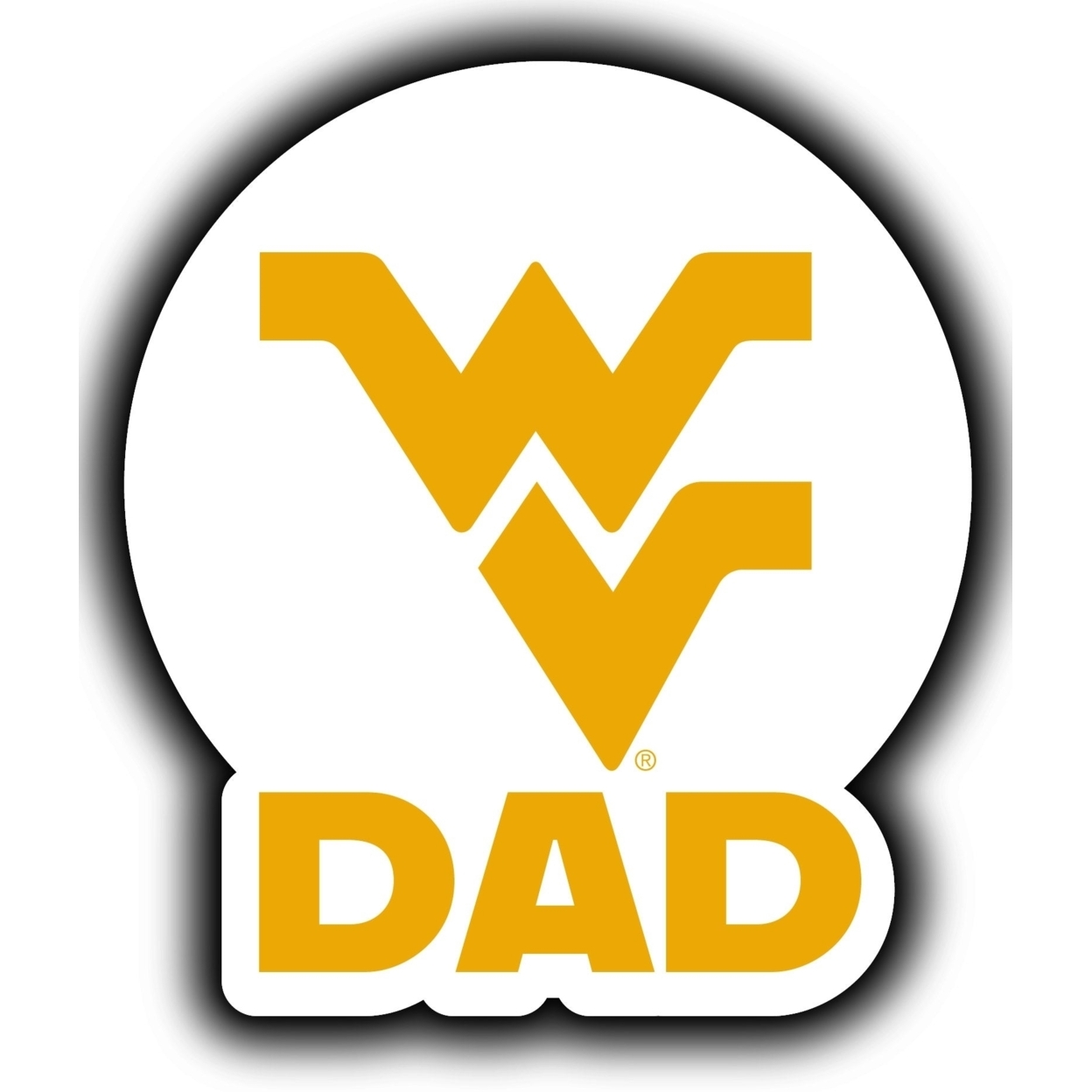 West Virginia Mountaineers 4-Inch Proud Dad Die Cut Decal