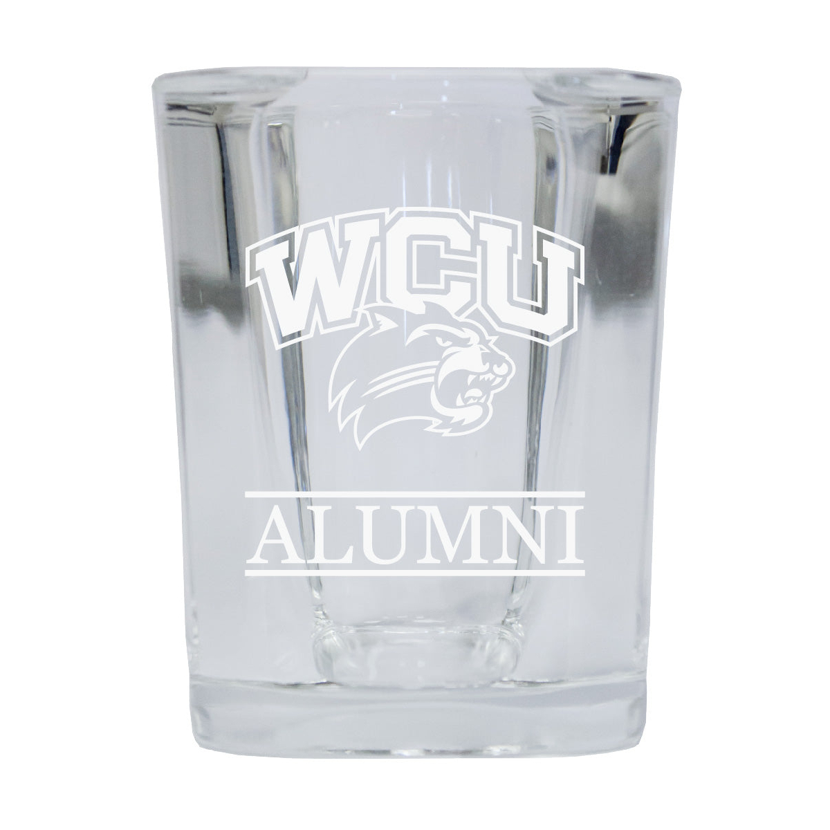 Western Carolina University Alumni Etched Square Shot Glass