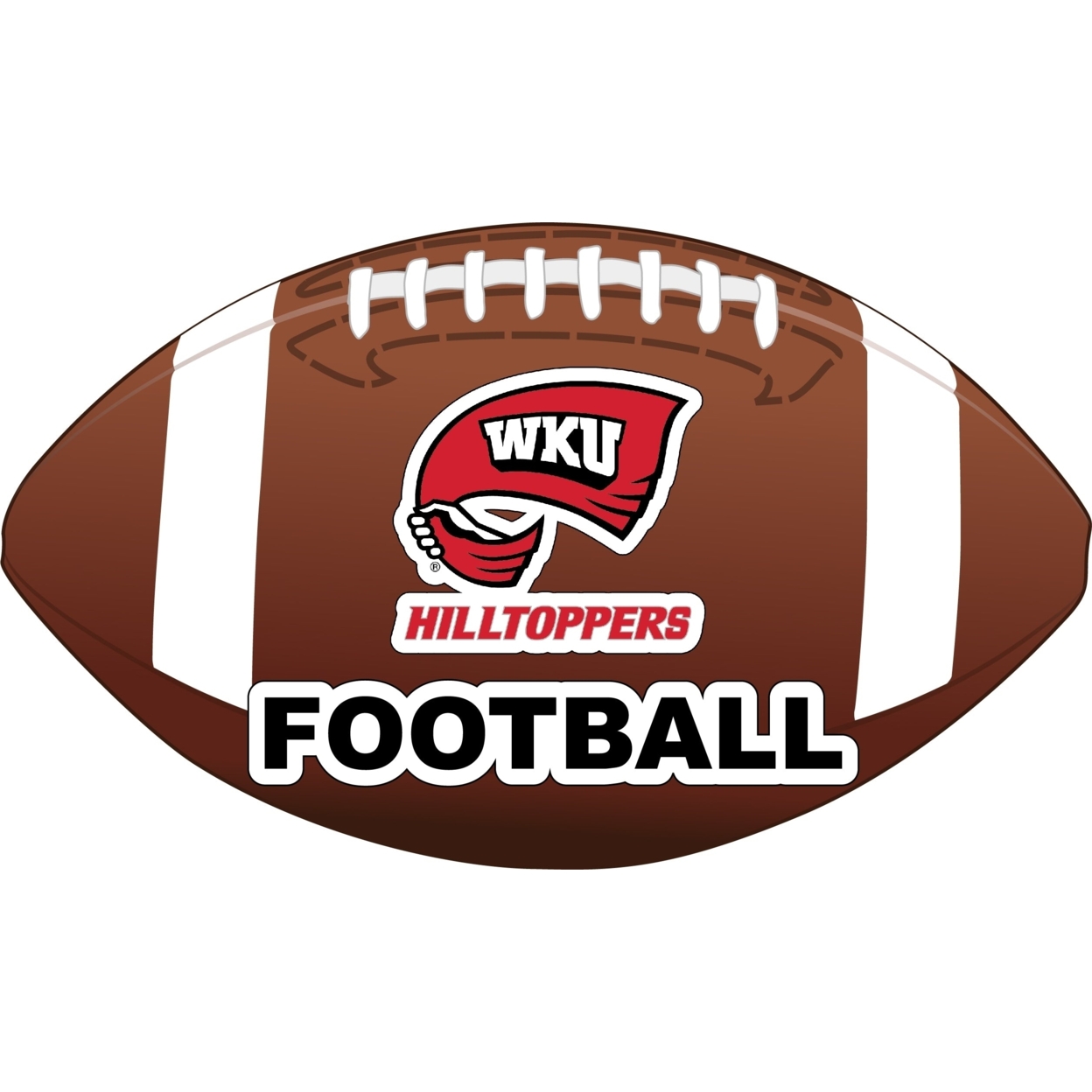 Western Kentucky Hilltoppers 4-Inch NCAA Football Vinyl Decal Sticker