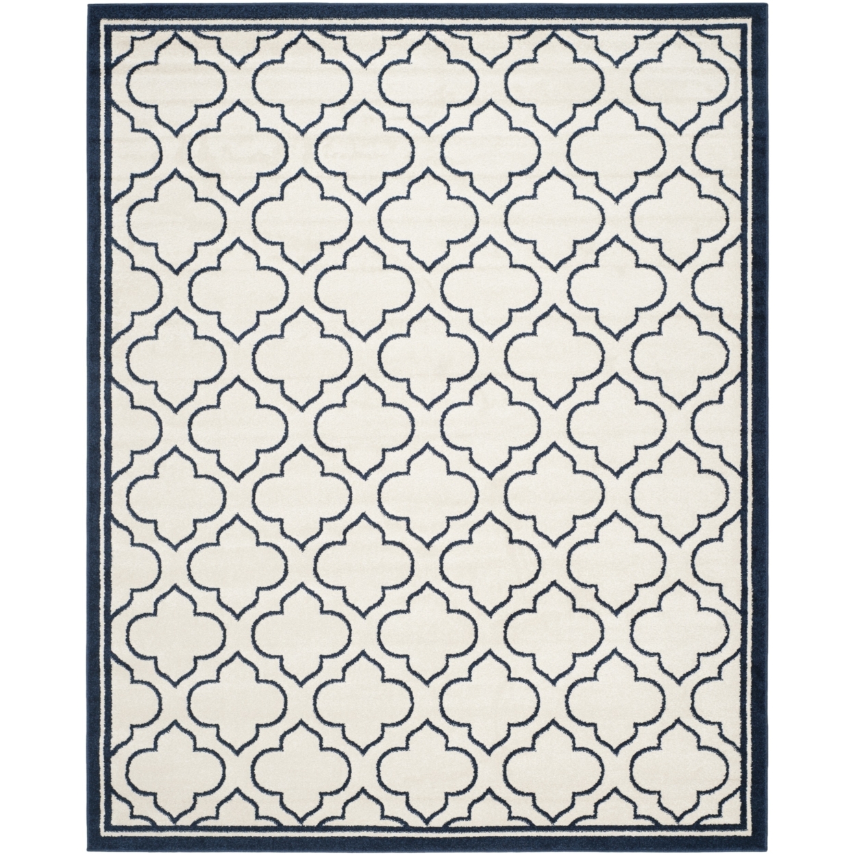 SAFAVIEH Amherst Collection AMT412M Ivory / Navy Rug - 9' X 12'