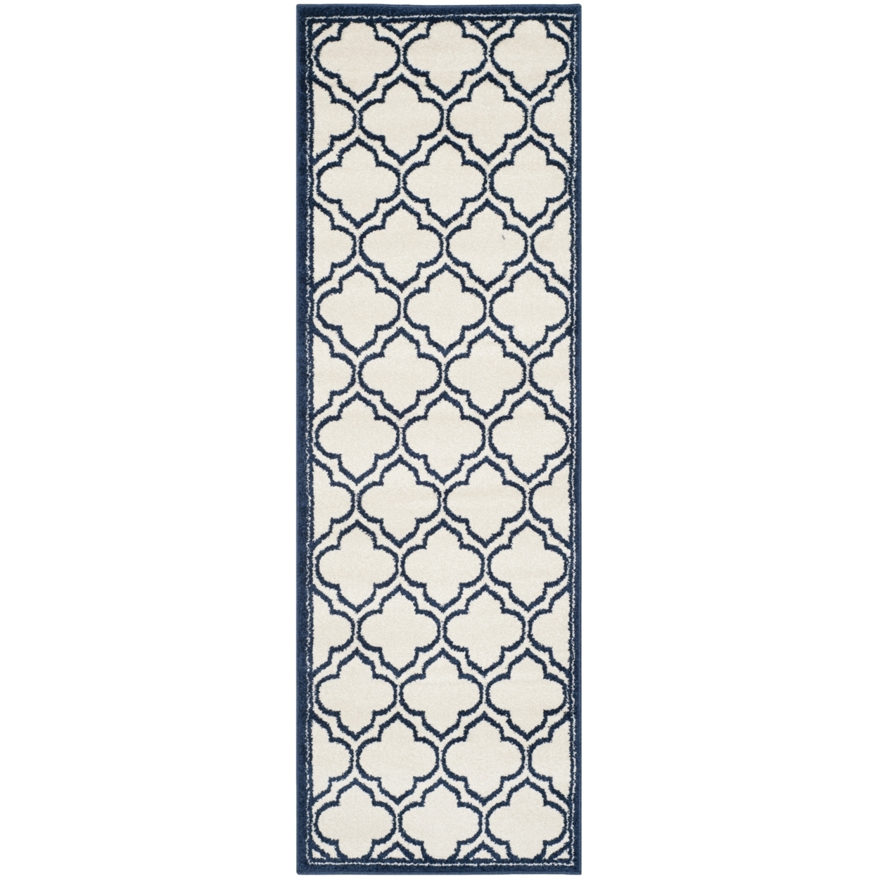 SAFAVIEH Amherst Collection AMT412M Ivory / Navy Rug - 2'-3 X 7'